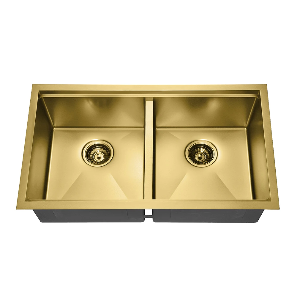 New Gold Nano PVD 32 Inch 304 Stainless Steel Handmade 50/50 Double Bowl Workstation Kitchen Sink
New Gold Nano PVD 32 Inch 304 Stainless Steel Handmade 50/50 Double Bowl Workstation Kitchen Sink