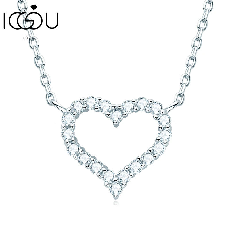 IOGOU Real Moissanite Heart Pendants 925 Sterling Silver Woman Round Cut 1.5mm(0.015ct) Cluster-Set Choker Virgin Girls Gift
IOGOU Real Moissanite Heart Pendants 925 Sterling Silver Woman Round Cut 1.5mm(0.015ct) Cluster-Set Choker Virgin Girls Gift