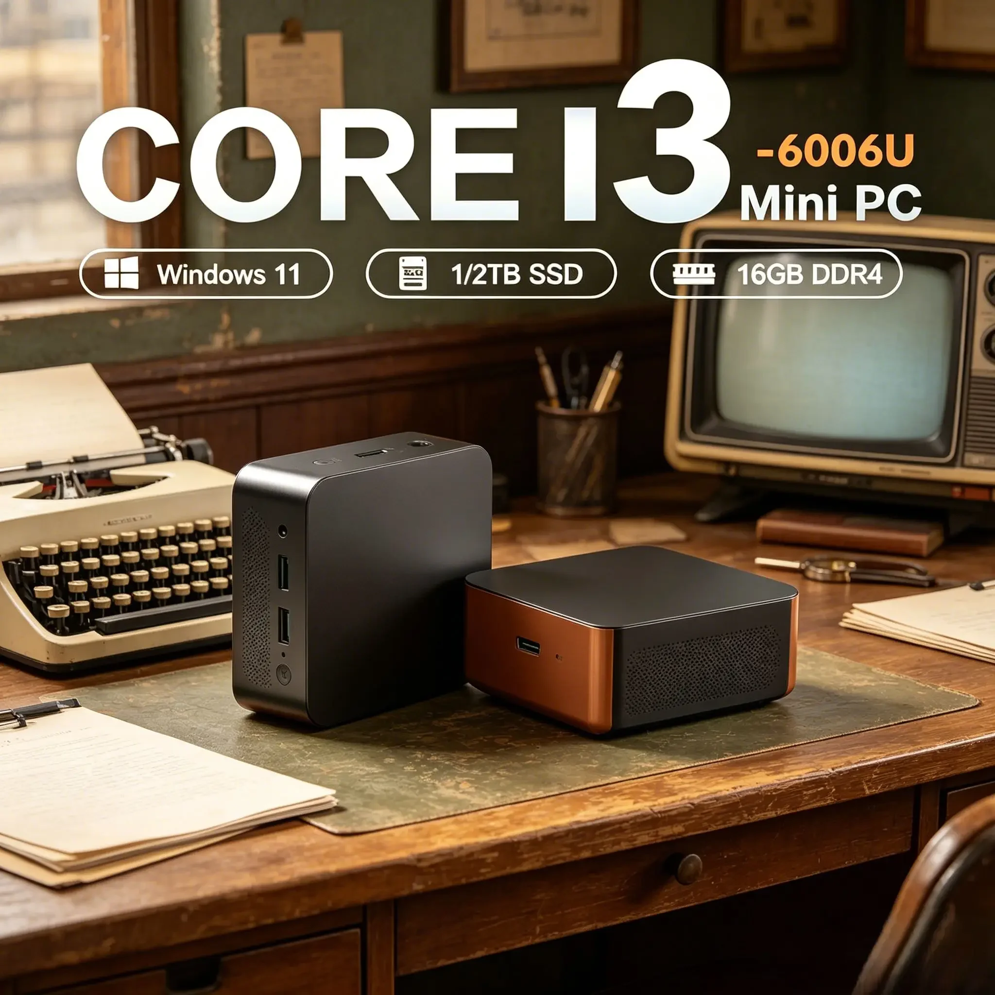 2026 New High-performance Mini PC Powered by Core I3-6006U, Equipped with 16GB SSD and Windows 11 System. WiFi6 , Supports 4K
2026 New High-performance Mini PC Powered by Core I3-6006U, Equipped with 16GB SSD and Windows 11 System. WiFi6 , Supports 4K