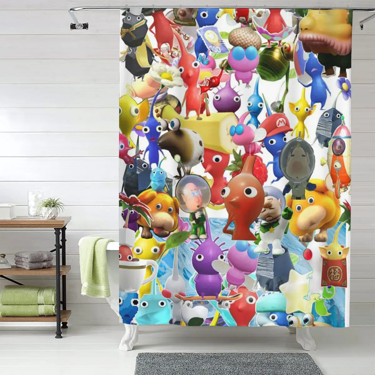 Pikmin Characters Shower Curtain Bathroom Polyester Waterproof Bath Curtains with Hooks
Pikmin Characters Shower Curtain Bathroom Polyester Waterproof Bath Curtains with Hooks