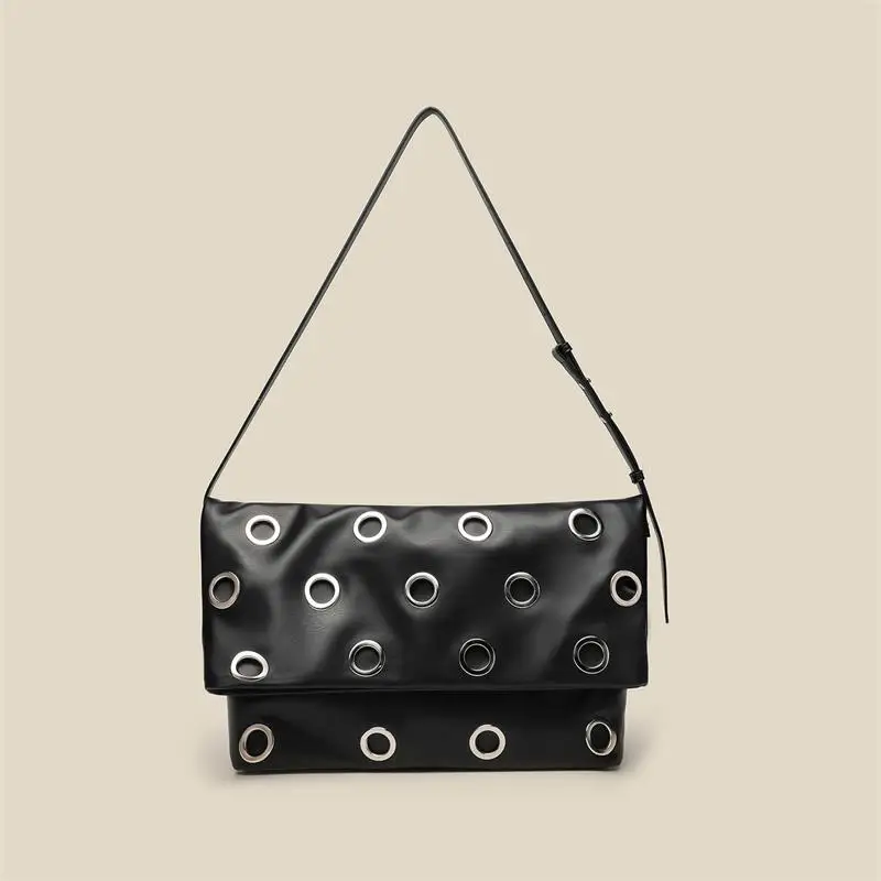 Designer Eyelet Crossbody Bag, Adjustable Long Strap Shoulder Bag, Flap Closure Long Wallet, Pu Soft Leather Motorcycle Tote Bag
Designer Eyelet Crossbody Bag, Adjustable Long Strap Shoulder Bag, Flap Closure Long Wallet, Pu Soft Leather Motorcycle Tote Bag