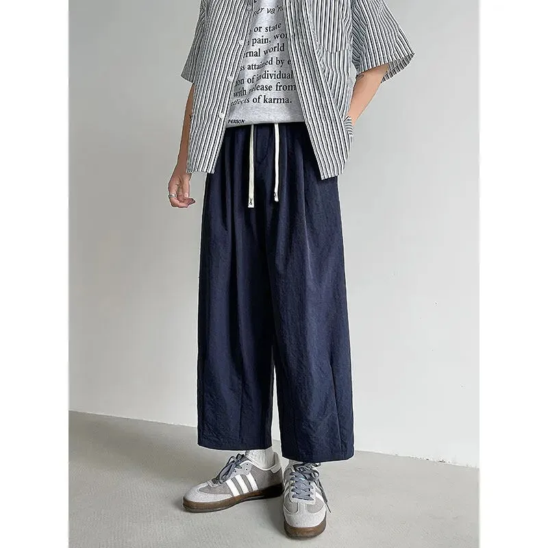 Летние мужские льняные брюки-кюлоты с широкими штанинами, высокой талией и завязками, повседневные
Летние мужские льняные брюки-кюлоты с широкими штанинами, высокой талией и завязками, повседневные