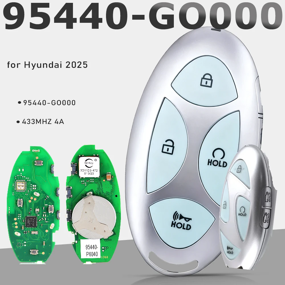 KEYECU 95440-GO000 Умный дистанционный ключ, 6 кнопок, 433 МГц, 4A, брелок без ключа для Hyundai Ioniq 9 2026
KEYECU 95440-GO000 Умный дистанционный ключ, 6 кнопок, 433 МГц, 4A, брелок без ключа для Hyundai Ioniq 9 2026