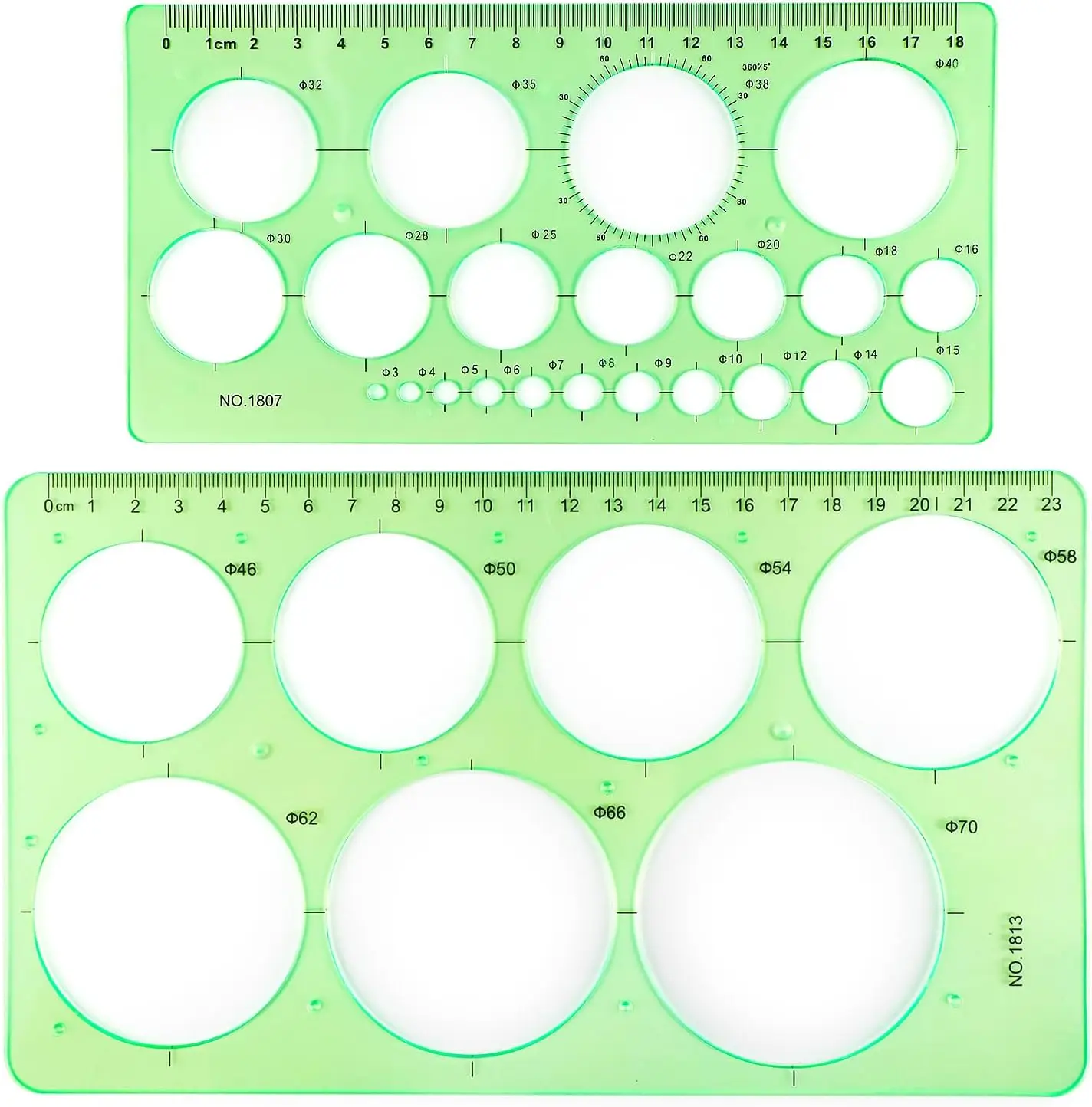 2-Piece Transparent Circle Drawing Template Set for Drafting, Painting, and School Office Use
2-Piece Transparent Circle Drawing Template Set for Drafting, Painting, and School Office Use