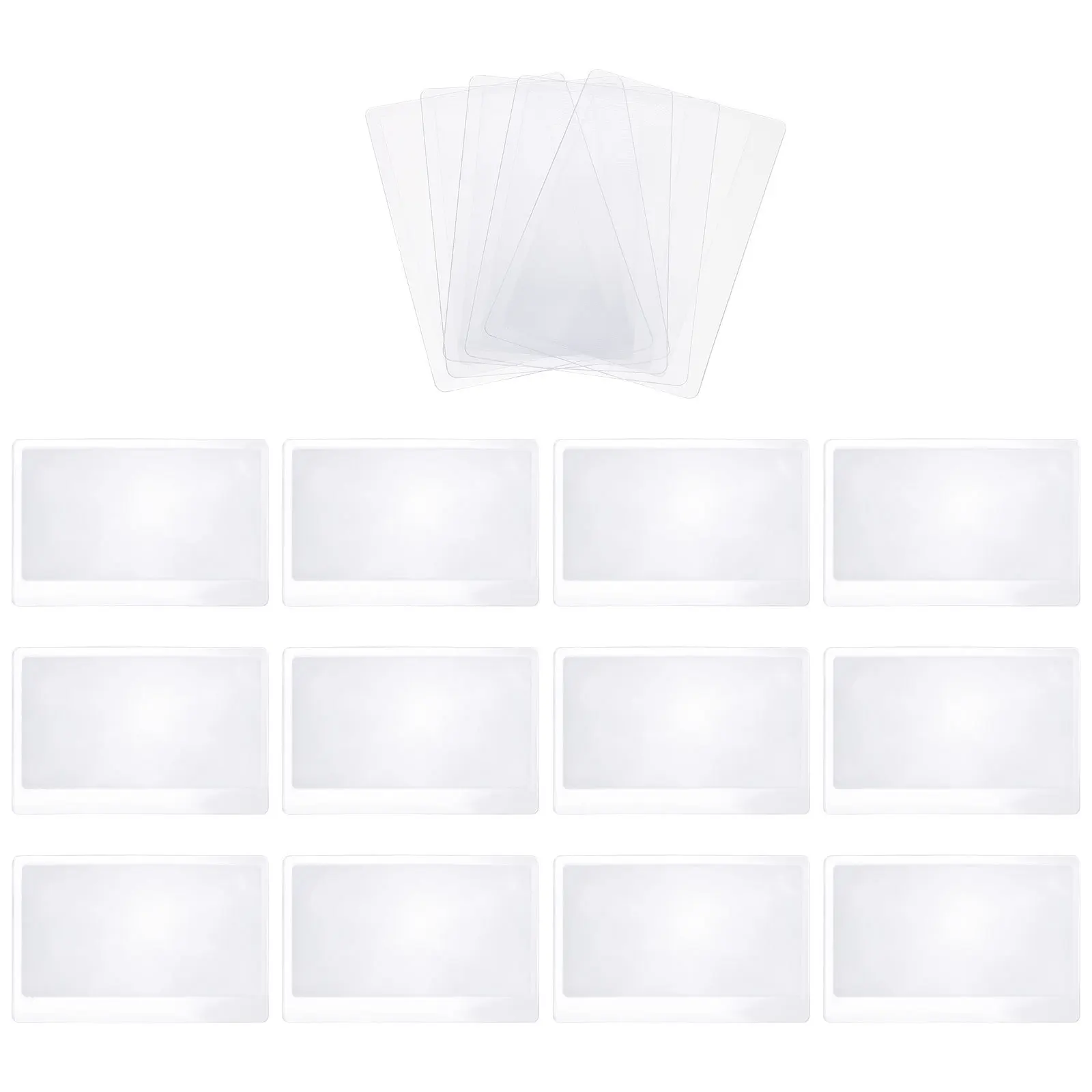 20Pcs 3X Magnifying Glass Credit Card Size Lightweight Page Magnifier for Reading Newspapers Maps Magazines Home Travel Use