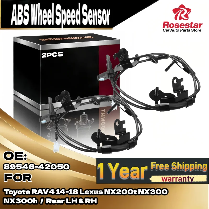 Rear LH & RH ABS Wheel Speed Sensor 2PCS 89546-42050 Compatible with Toyota RAV4 2014-2018 Lexus NX200t NX300h 
Rear LH & RH ABS Wheel Speed Sensor 2PCS 89546-42050 Compatible with Toyota RAV4 2014-2018 Lexus NX200t NX300h