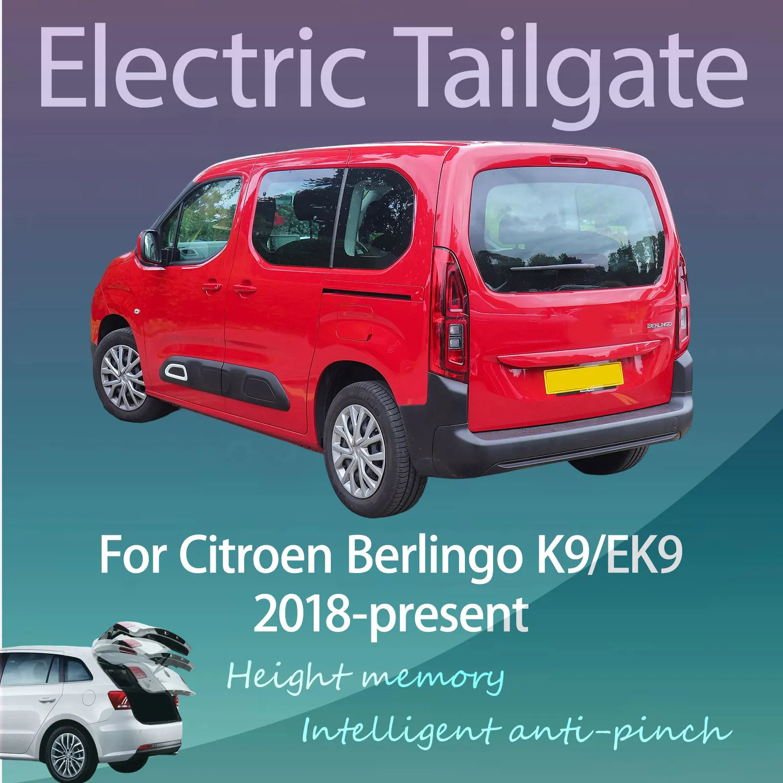 Для Citroën Berlingo K9/EK9 2018-наст. время: Электрический модифицированный умный автоматический подъемник задней двери багажника с регулировкой высоты
Для Citroën Berlingo K9/EK9 2018-наст. время: Электрический модифицированный умный автоматический подъемник задней двери багажника с регулировкой высоты