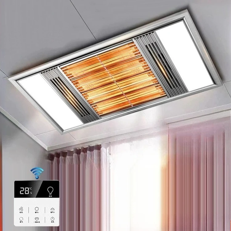 Ceiling Yuba Air Heating Exhaust Fan Lighting Integrated Bathroom Embedded Gold Tube Heating window fan
Ceiling Yuba Air Heating Exhaust Fan Lighting Integrated Bathroom Embedded Gold Tube Heating window fan