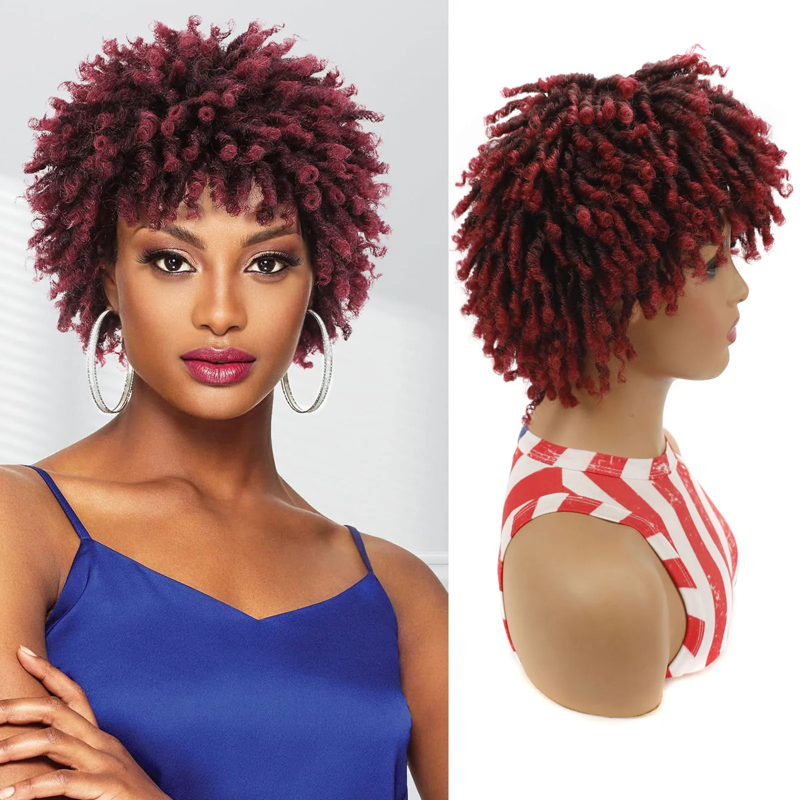 Zolin Synthetic Curly Wig Faux Locs Braid Wigs Short Afro Locs Dreadlock Wig Twist Braided Dreads Wig for Black Women and Men
Zolin Synthetic Curly Wig Faux Locs Braid Wigs Short Afro Locs Dreadlock Wig Twist Braided Dreads Wig for Black Women and Men