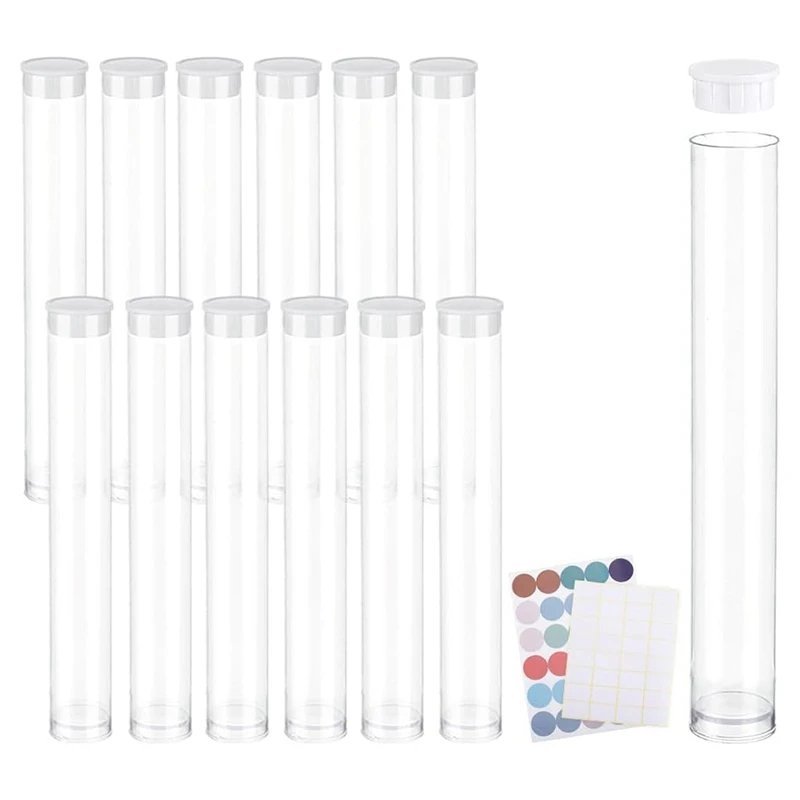 20 Pack Clear Plastic Tube Empty Storage Tubes With Lid 5 Inch Long Round Tubes Transparent Tube Container Test Tube-A22G
20 Pack Clear Plastic Tube Empty Storage Tubes With Lid 5 Inch Long Round Tubes Transparent Tube Container Test Tube-A22G