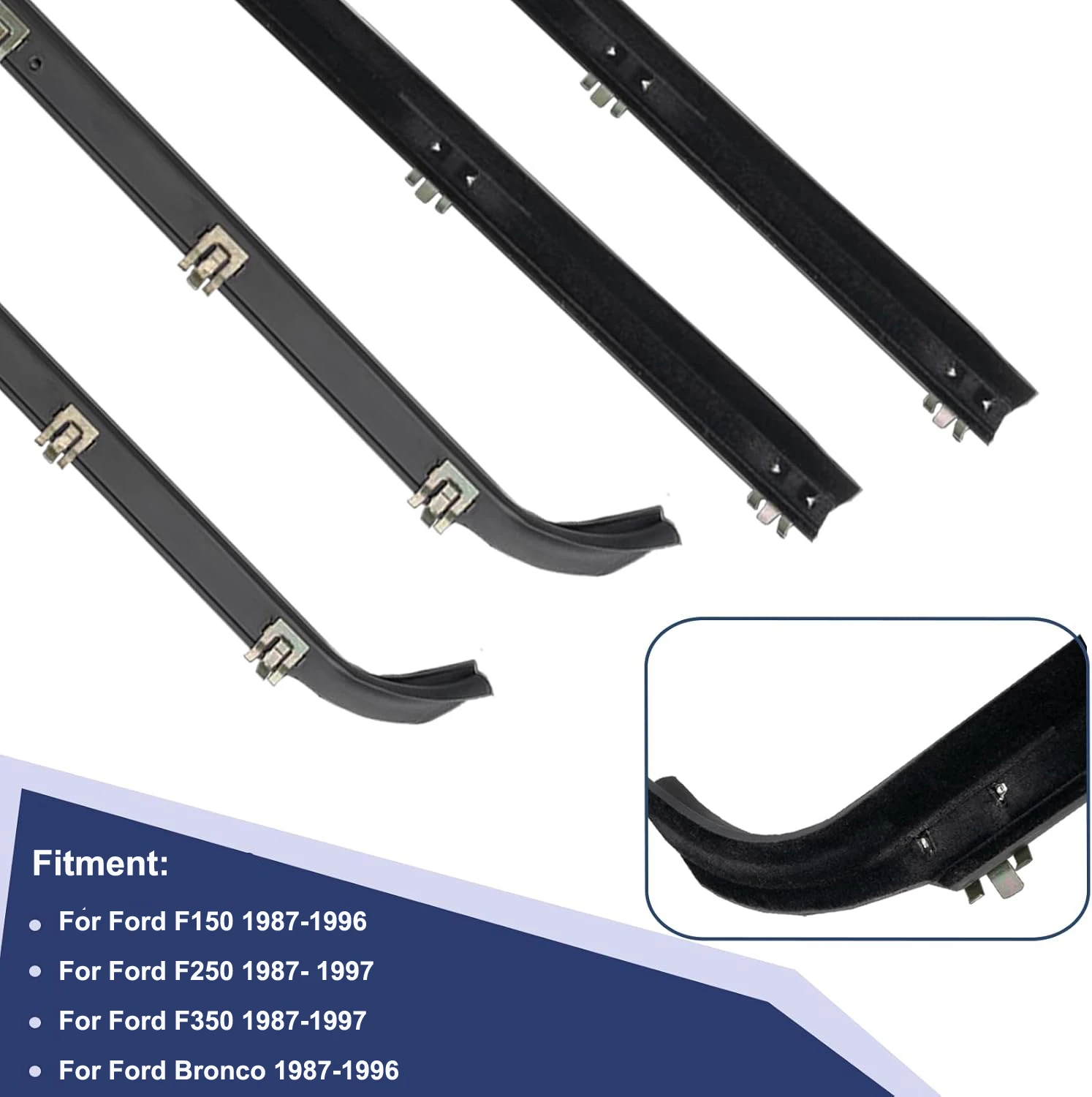 Car Window Moulding Trim Weatherstrip Window Seal For Ford F150 F-150 F250 F350 Bronco 1987-1997 E7TZ1521452A E7TZ1521453A
Car Window Moulding Trim Weatherstrip Window Seal For Ford F150 F-150 F250 F350 Bronco 1987-1997 E7TZ1521452A E7TZ1521453A