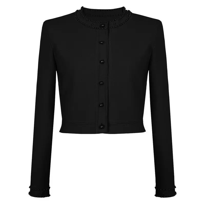 Fashionable Long Sleeve round Neck Pearl Knitted Sweater Versatile Top Spring 2025 Women's Straight Cut Single Piece Dark Button
Fashionable Long Sleeve round Neck Pearl Knitted Sweater Versatile Top Spring 2025 Women's Straight Cut Single Piece Dark Button