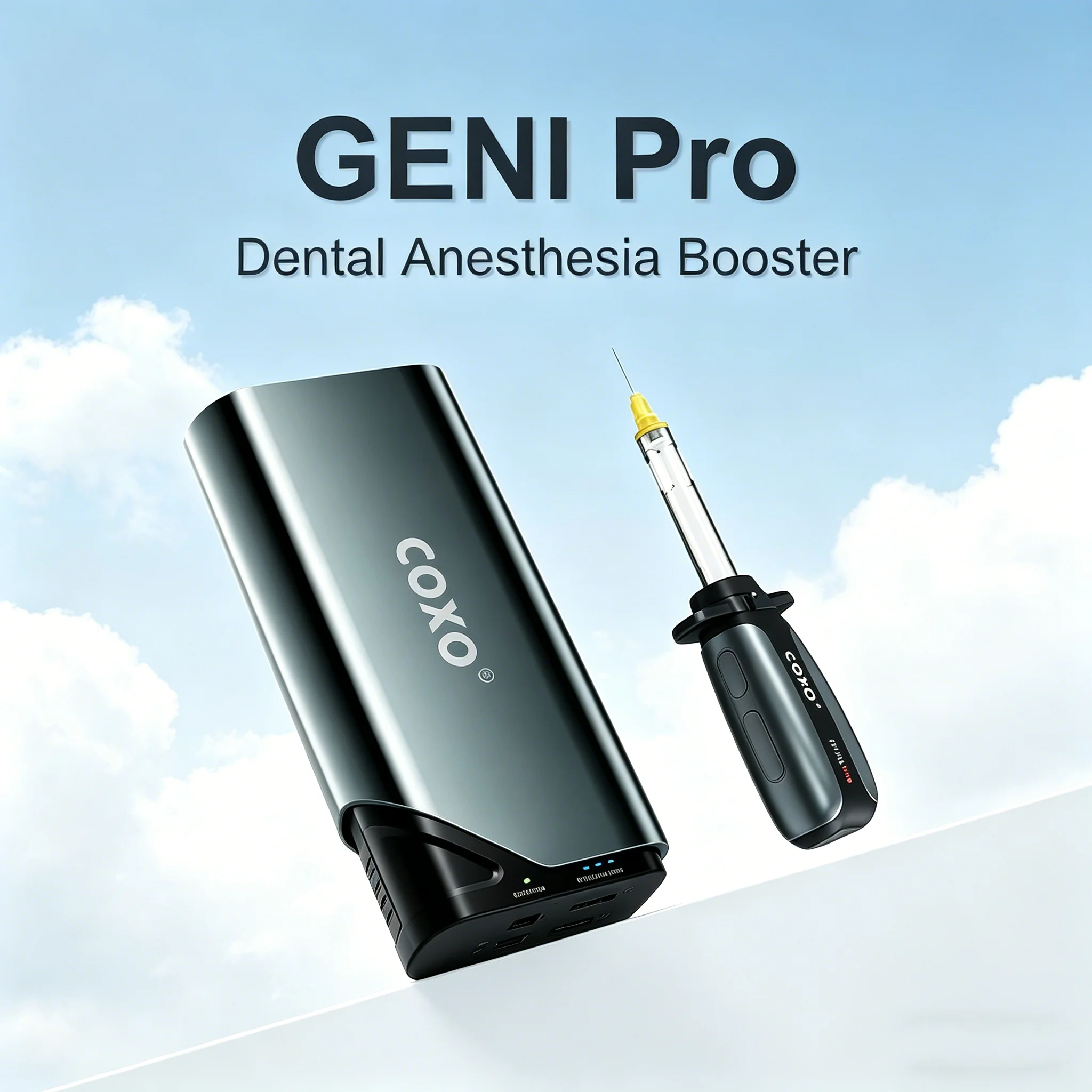 COXO GENI Pro Dental Anestheisa Booster Injector Painless Local Oral Anesthesia Lcd Display Dentistry Equipment
COXO GENI Pro Dental Anestheisa Booster Injector Painless Local Oral Anesthesia Lcd Display Dentistry Equipment