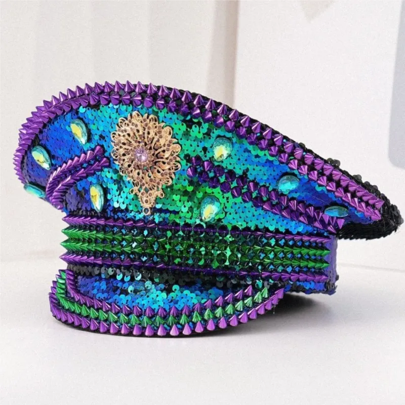 New sequined cap fashion hat for women's party performance Beret headwear
New sequined cap fashion hat for women's party performance Beret headwear