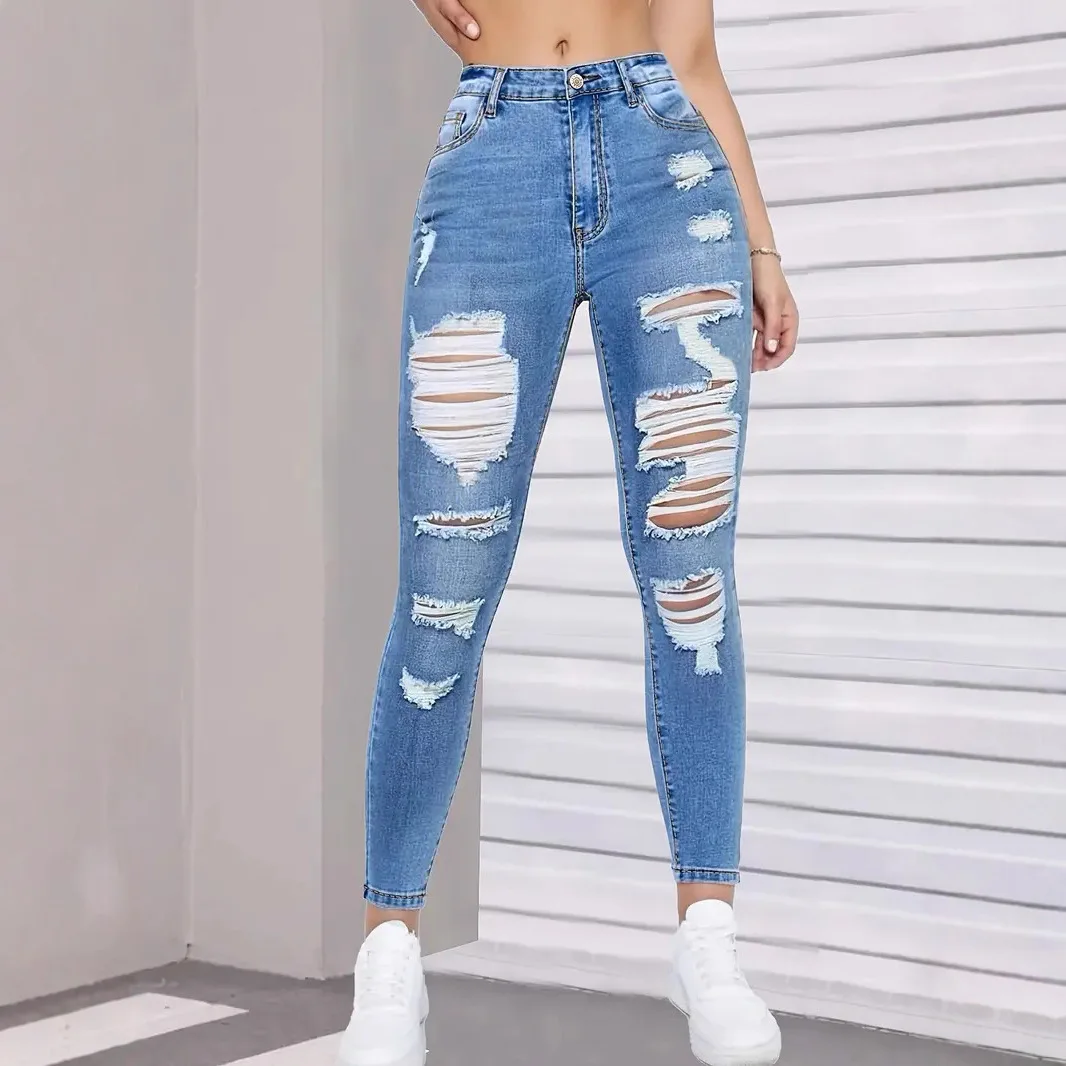 Spring Autumn Ripped Jeans Women 2026 Fashion Streetwear High Waist Y2k Denim Tears Pants Elegant
Spring Autumn Ripped Jeans Women 2026 Fashion Streetwear High Waist Y2k Denim Tears Pants Elegant