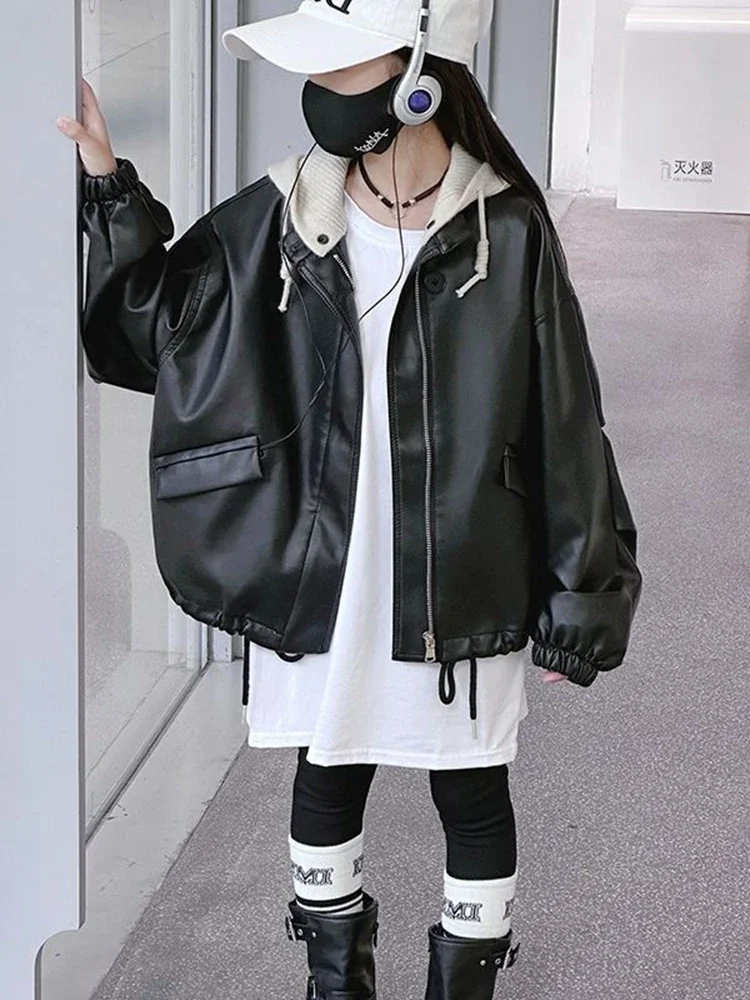 Верхняя одежда для подростков 6, 8, 10, 12, 14 лет, модные детские куртки из искусственной кожи для девочек, осенне-зимнее пальто с капюшоном на молнии
Верхняя одежда для подростков 6, 8, 10, 12, 14 лет, модные детские куртки из искусственной кожи для девочек, осенне-зимнее пальто с капюшоном на молнии