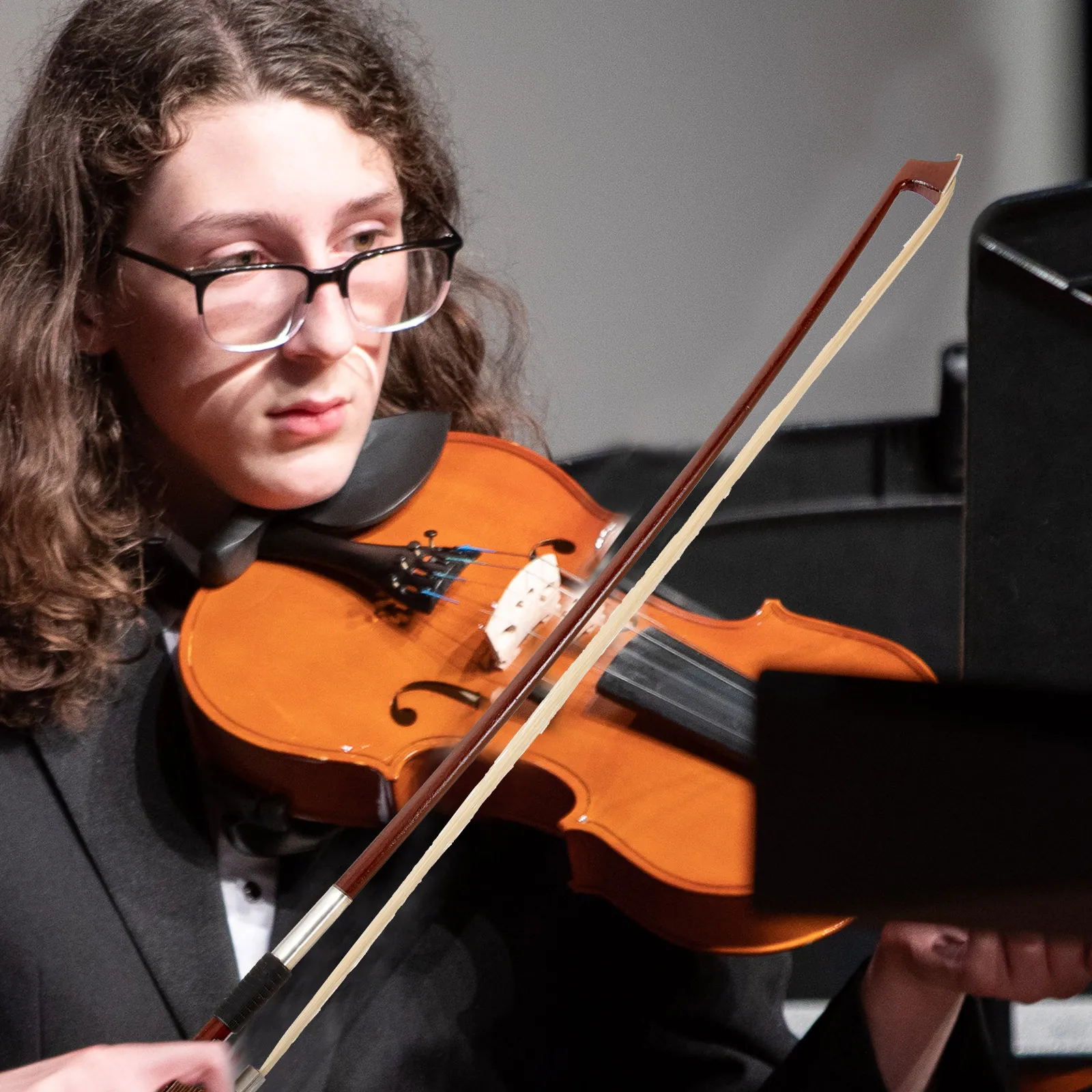 Violin Bow Fiddle Round Stick Instrument Accessories Beginners Wood Straighten Practice Fiddlestick Student
Violin Bow Fiddle Round Stick Instrument Accessories Beginners Wood Straighten Practice Fiddlestick Student