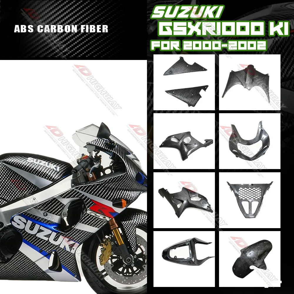 ABS Carbon Fiber Pattern Fairing Kits For Suzuki GSXR K1 GSX-R 1000 2000-2002 Motorcycle Fender Frame Cover Fuel Tank Side Panel
ABS Carbon Fiber Pattern Fairing Kits For Suzuki GSXR K1 GSX-R 1000 2000-2002 Motorcycle Fender Frame Cover Fuel Tank Side Panel