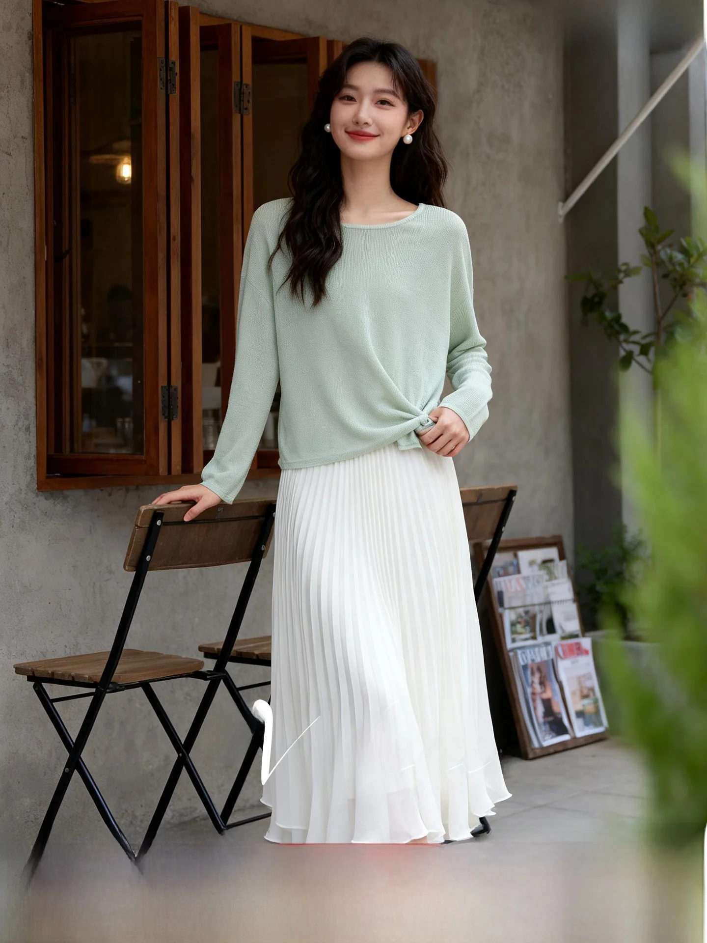 Spring 2026 Women's Knitted Long Sleeve round Neck Two-Piece Set High Waist A-Line Skirt Comfortable Casual Polyester Fiber
Spring 2026 Women's Knitted Long Sleeve round Neck Two-Piece Set High Waist A-Line Skirt Comfortable Casual Polyester Fiber