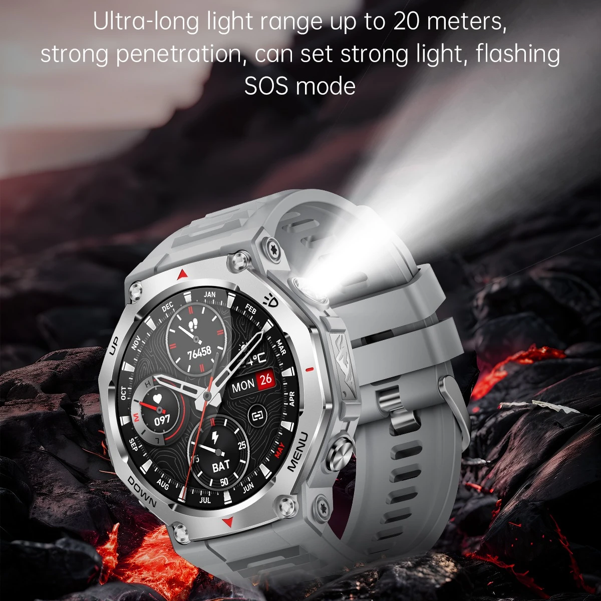 Military Smart Watch Men Large Battery Strong Flashlight Compass Heart Rate 20m 5ATM Waterproof BT Call Man Smartwatch 2025 New
Military Smart Watch Men Large Battery Strong Flashlight Compass Heart Rate 20m 5ATM Waterproof BT Call Man Smartwatch 2025 New