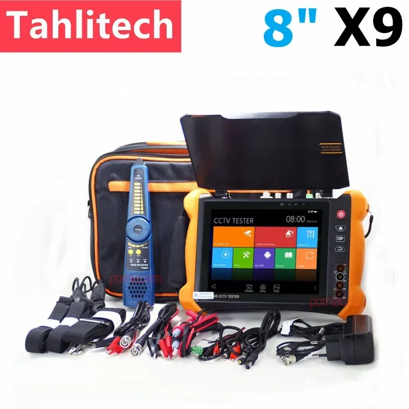 High Level IPC CCTV Tester Monitor X9 8MP CVI TVI AHD IP Camera Tester 8 inch 2K Display with Anti-Sunlight Cover HD CCTV Tester
High Level IPC CCTV Tester Monitor X9 8MP CVI TVI AHD IP Camera Tester 8 inch 2K Display with Anti-Sunlight Cover HD CCTV Tester
