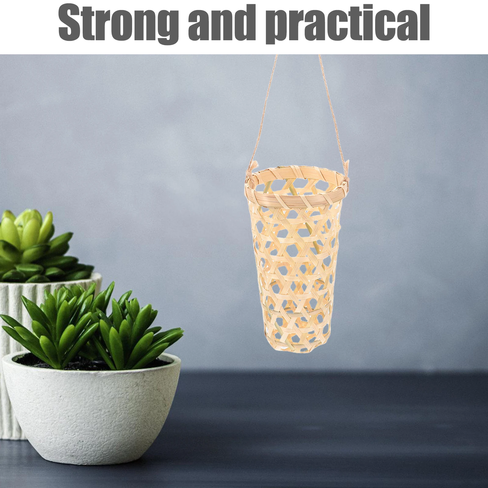 2 Pcs Balcony Wall Planter Flowerpot Basket Hanging Bamboo Woven for Plants Front Door
2 Pcs Balcony Wall Planter Flowerpot Basket Hanging Bamboo Woven for Plants Front Door