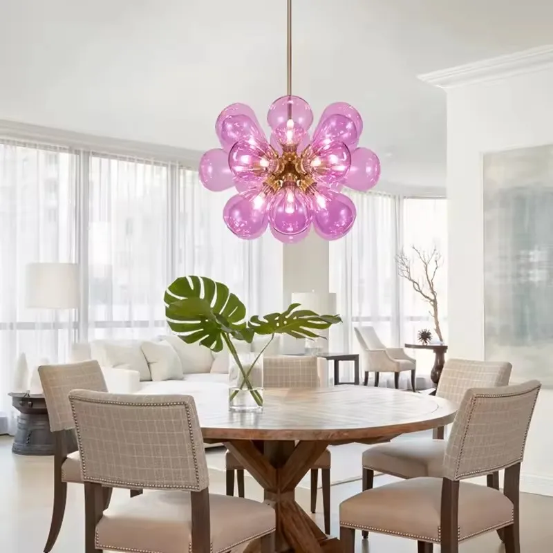 Nordic LED Pendant Lights Modern Hanglamp Blue White Pink Glass Ball Light for Living Room Chandelier Hanging Lamp Decor
Nordic LED Pendant Lights Modern Hanglamp Blue White Pink Glass Ball Light for Living Room Chandelier Hanging Lamp Decor