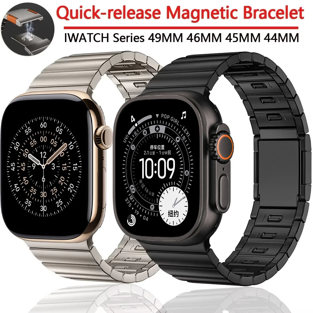 Stainless steel Strap for Apple Watch Band Ultra 3 49mm 45mm 44mm Magnetic clasp Bracelet iWatch series 11 10 46mm 9 8 7 6 5 SE
Stainless steel Strap for Apple Watch Band Ultra 3 49mm 45mm 44mm Magnetic clasp Bracelet iWatch series 11 10 46mm 9 8 7 6 5 SE