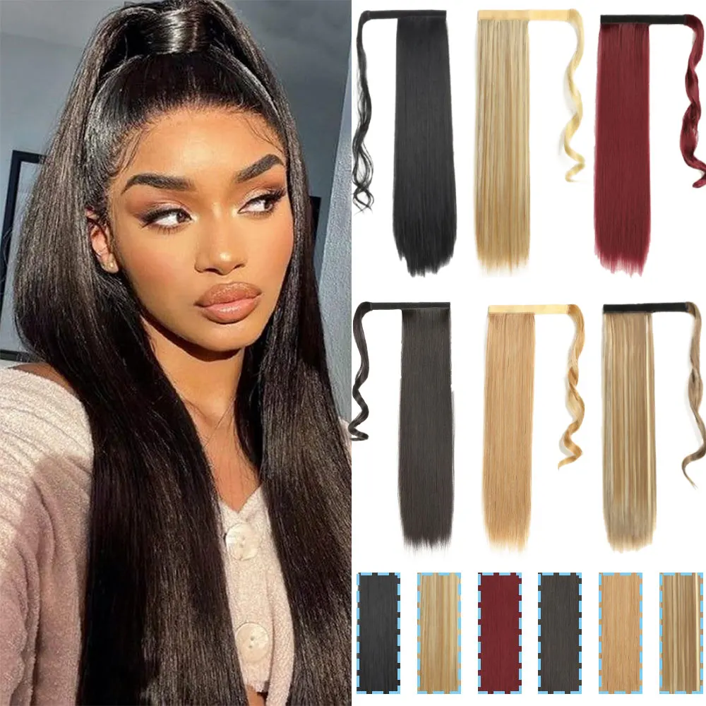 Synthetic 22inch Long Straight Wrap Around Ponytail Clip In Hair Extension Heat Resistant Pony Hair piece For Women Daily Use
Synthetic 22inch Long Straight Wrap Around Ponytail Clip In Hair Extension Heat Resistant Pony Hair piece For Women Daily Use