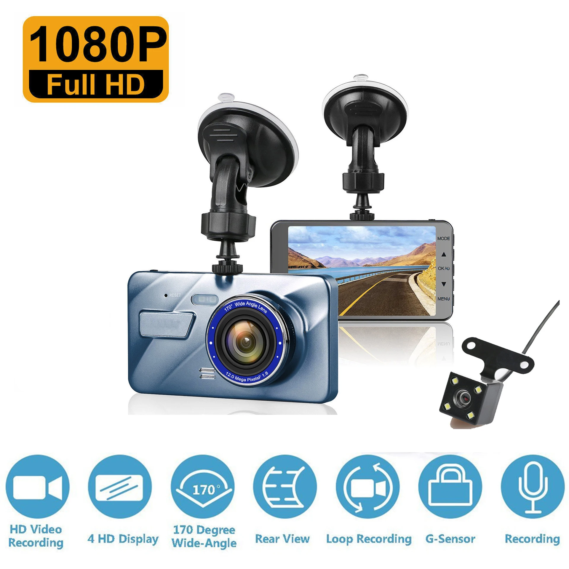Car DVR 1080P Full HD Dash Cam Vehicle Video Recorder Auto Car Camera Black Box Night Vision Car Accessories Dashcam Rear View
Car DVR 1080P Full HD Dash Cam Vehicle Video Recorder Auto Car Camera Black Box Night Vision Car Accessories Dashcam Rear View