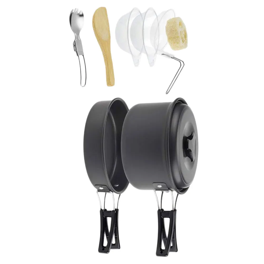 1Set Portable Camping Cookware Durable Picnic Pots Set Black Multipurpose Outdoor Cooking Equipment for 1-2 People
1Set Portable Camping Cookware Durable Picnic Pots Set Black Multipurpose Outdoor Cooking Equipment for 1-2 People