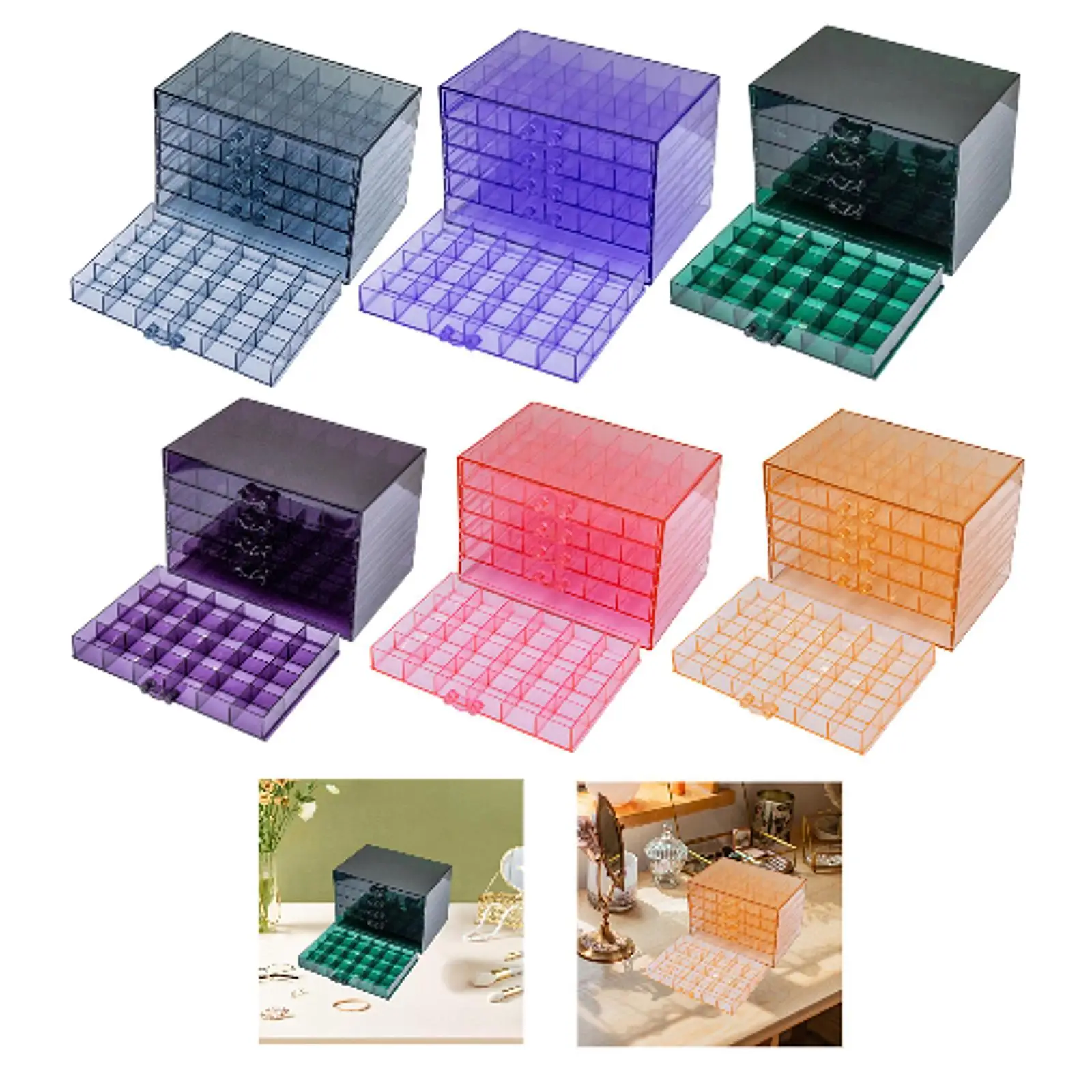 Nail Arts Storage Box 5 Drawers Large Jewelry Organizer Display Container for Vanity Desk Earring Beads Nail Tips Necklaces
Nail Arts Storage Box 5 Drawers Large Jewelry Organizer Display Container for Vanity Desk Earring Beads Nail Tips Necklaces