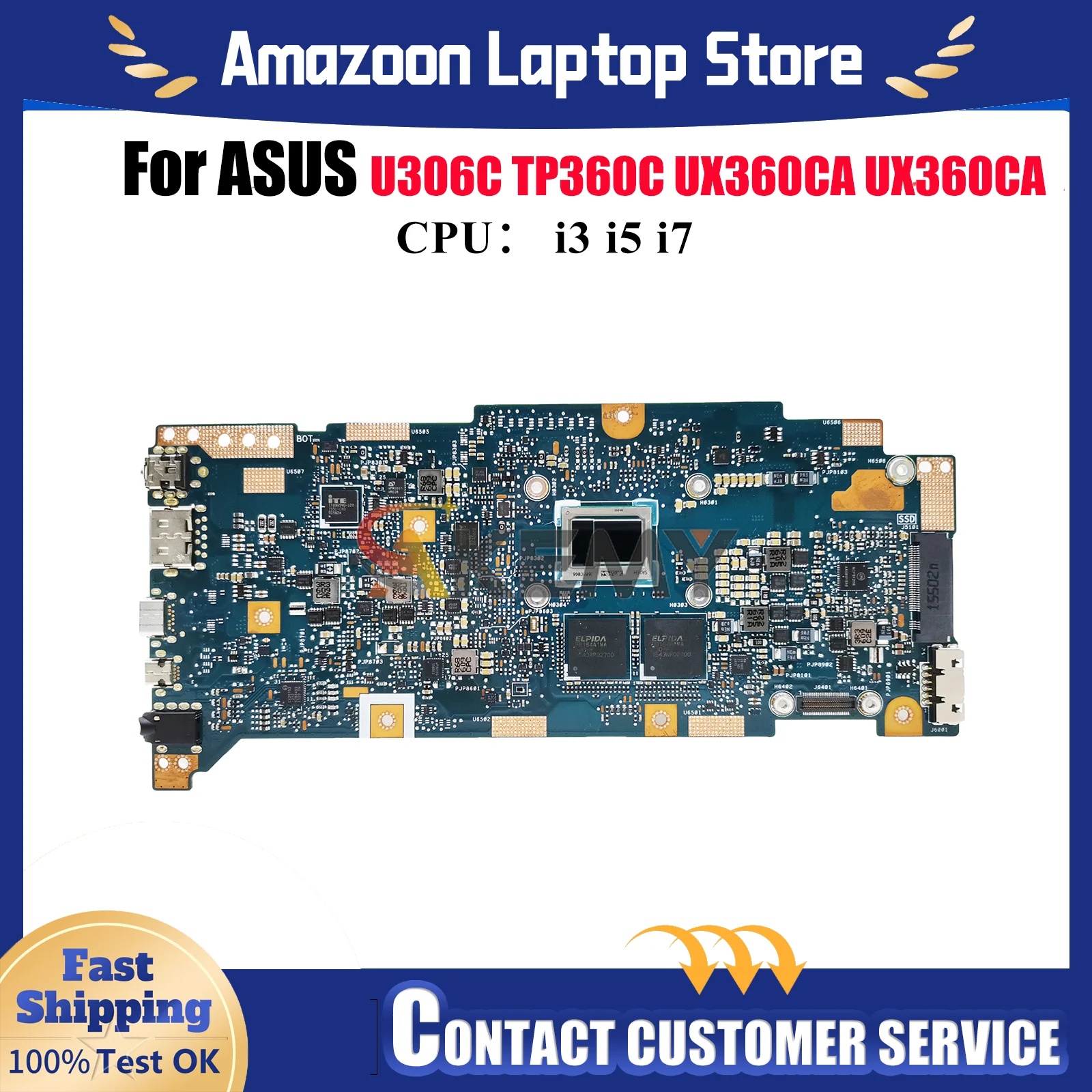 UX360CA Laptop Motherboard For ASUS ZenBook UX360C TP360C UX360CA U306C Notebook Mainboard With i3 i5 i7 CPU 100% tests OK stk
UX360CA Laptop Motherboard For ASUS ZenBook UX360C TP360C UX360CA U306C Notebook Mainboard With i3 i5 i7 CPU 100% tests OK stk