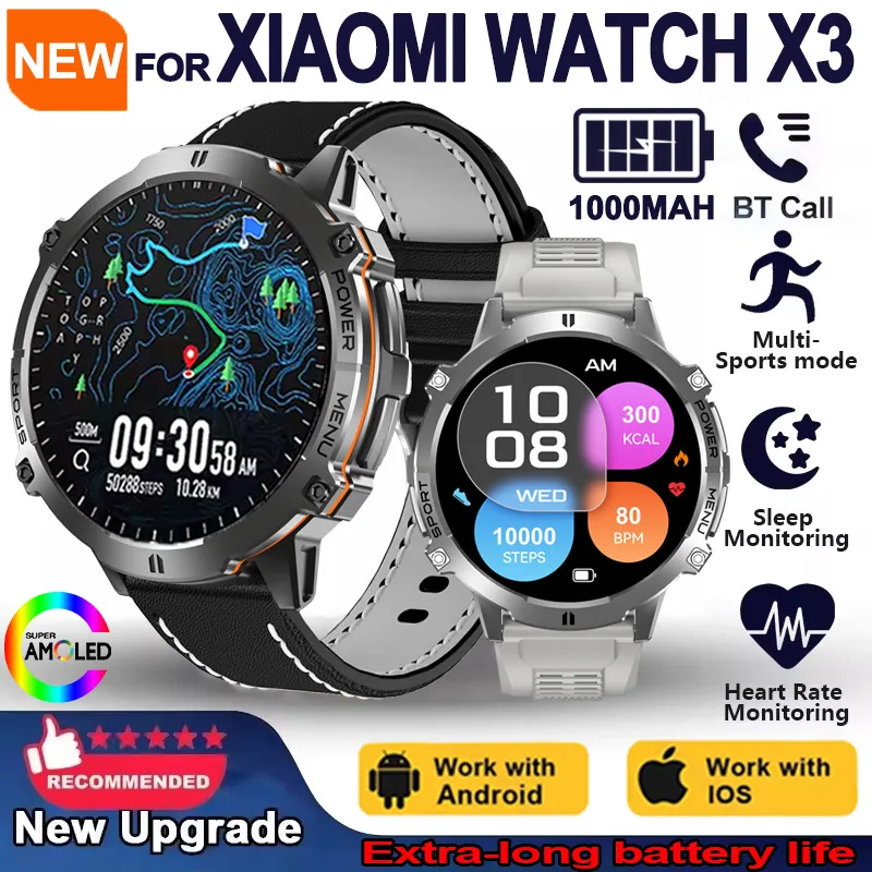 For XIAOMEI1000MAH endurance Sport Smart Watch Men 1.73-inch HD Screen GPS tracker Compass Bluetooth Call Waterproof Smart Watch
For XIAOMEI1000MAH endurance Sport Smart Watch Men 1.73-inch HD Screen GPS tracker Compass Bluetooth Call Waterproof Smart Watch