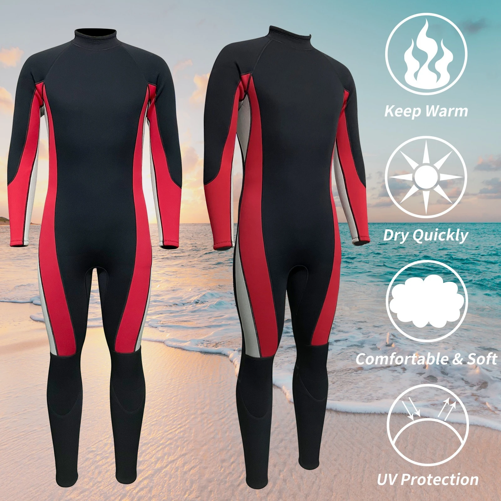 3Mm Wetsuit Men's One-piece Warm Surf Suit Women's Long-sleeved Cold-proof Surf Suit Swimsuit Free Diving
3Mm Wetsuit Men's One-piece Warm Surf Suit Women's Long-sleeved Cold-proof Surf Suit Swimsuit Free Diving