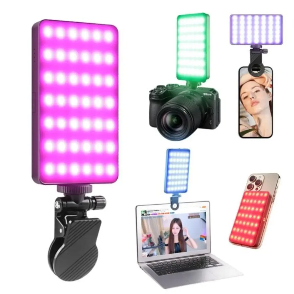 Magnetic Attraction LED RGB Video Light with 1/4 Hot Shoe Mount Adjustable Selfie Light Rechargeable Dimmable Light
Magnetic Attraction LED RGB Video Light with 1/4 Hot Shoe Mount Adjustable Selfie Light Rechargeable Dimmable Light