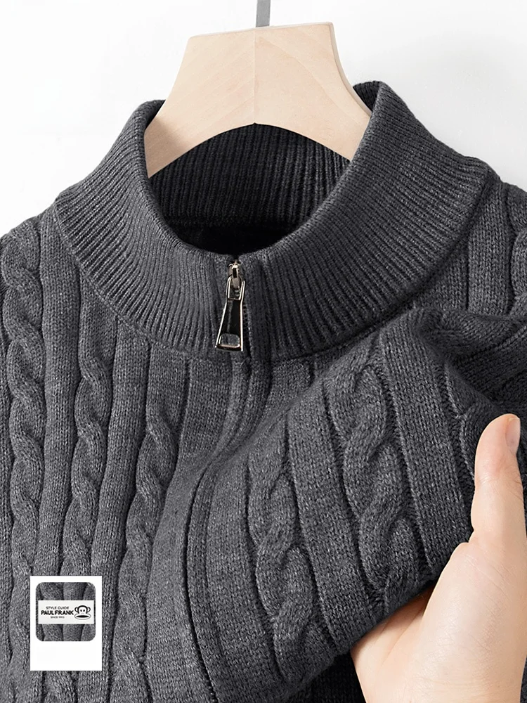 Double Zipper Knitted Jaet Men's Autumn Winter High Densi Warm Soft Pure Color Big Mouth Monkey Sweater
Double Zipper Knitted Jaet Men's Autumn Winter High Densi Warm Soft Pure Color Big Mouth Monkey Sweater