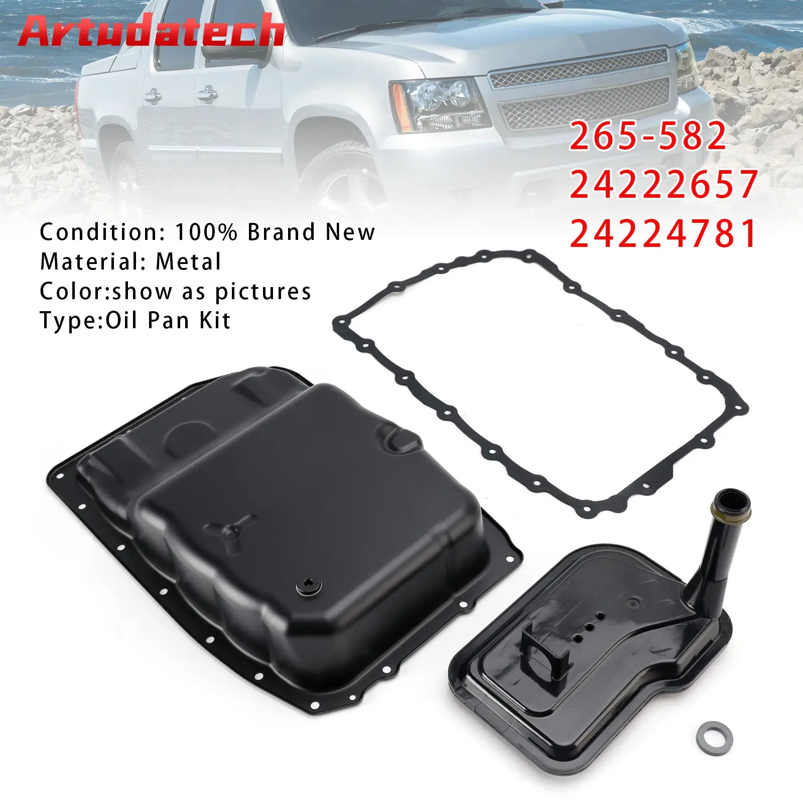 Комплект масляного поддона коробки передач Artudatech 6L80 265-582 для Cadillac Escalade, Chevrolet Avalanche, автомобильные аксессуары
Комплект масляного поддона коробки передач Artudatech 6L80 265-582 для Cadillac Escalade, Chevrolet Avalanche, автомобильные аксессуары