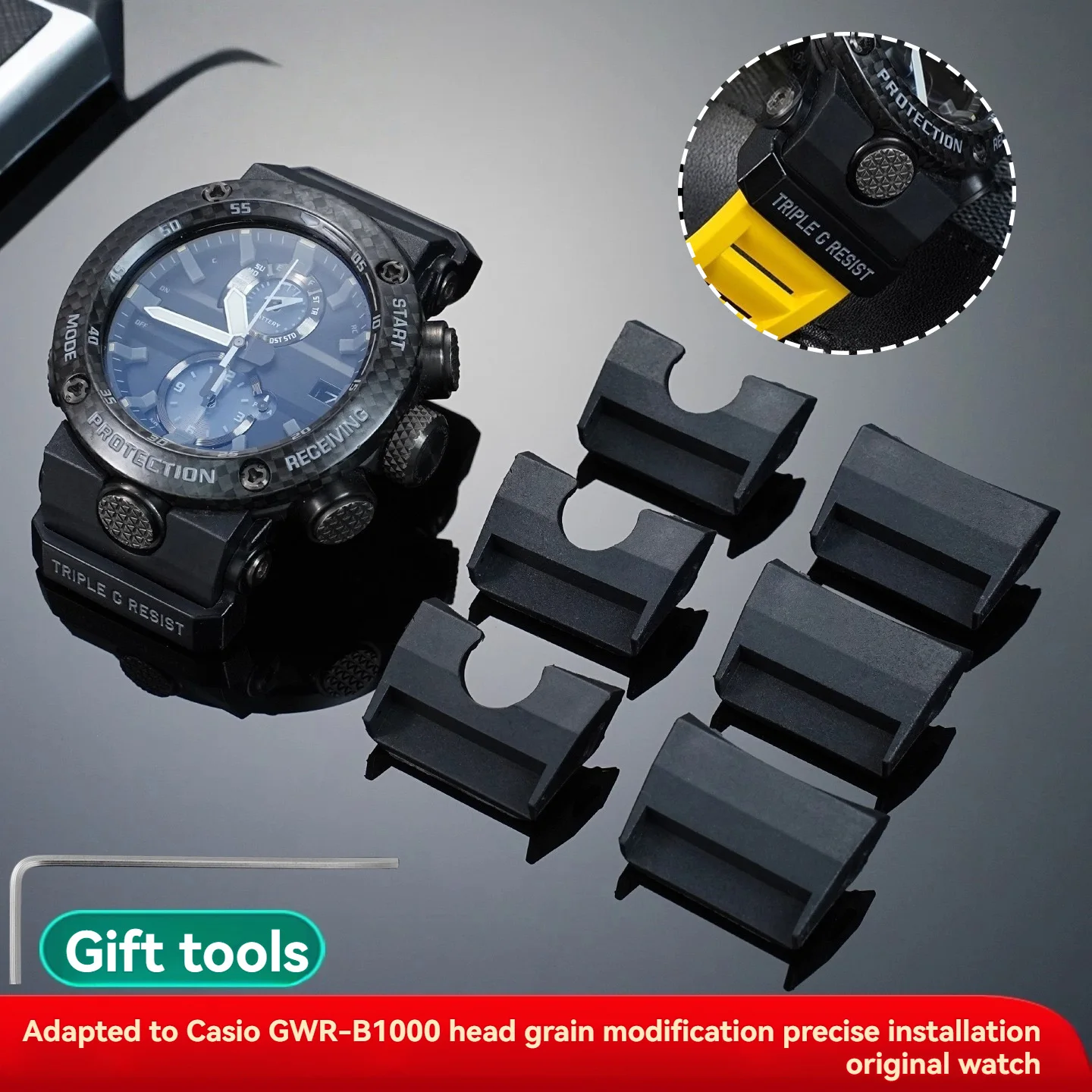 GWR-B1000 Модифицированный ремешок-адаптер для g-shock Casio GWR-B1000 Разъем Резиновый ремешок Конвертер браслета из нержавеющей стали 22 мм
GWR-B1000 Модифицированный ремешок-адаптер для g-shock Casio GWR-B1000 Разъем Резиновый ремешок Конвертер браслета из нержавеющей стали 22 мм