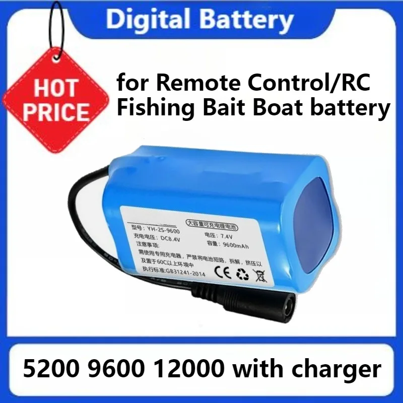 For T1882011-5 T888 V007 C18 2S2P Li-ion Battery Pack for Remote Control/RC Fishing Bait Boat 7.4V 5200mah 12000mAh with Charger
For T1882011-5 T888 V007 C18 2S2P Li-ion Battery Pack for Remote Control/RC Fishing Bait Boat 7.4V 5200mah 12000mAh with Charger