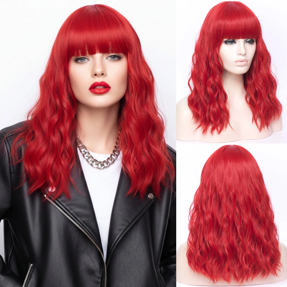 Short Red Curl Synthetic Wig With Bang Heat Resistant for Women Daily Wear Halloween Party
Short Red Curl Synthetic Wig With Bang Heat Resistant for Women Daily Wear Halloween Party