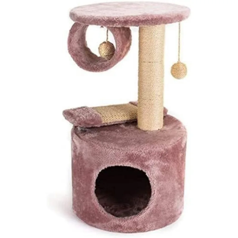 Dream / Cat Climbing Frame With Sisal Column, Funny Ball, Skin-Friendly Plush, Pet Activity Center, 31×31×54 Cm
Dream / Cat Climbing Frame With Sisal Column, Funny Ball, Skin-Friendly Plush, Pet Activity Center, 31×31×54 Cm