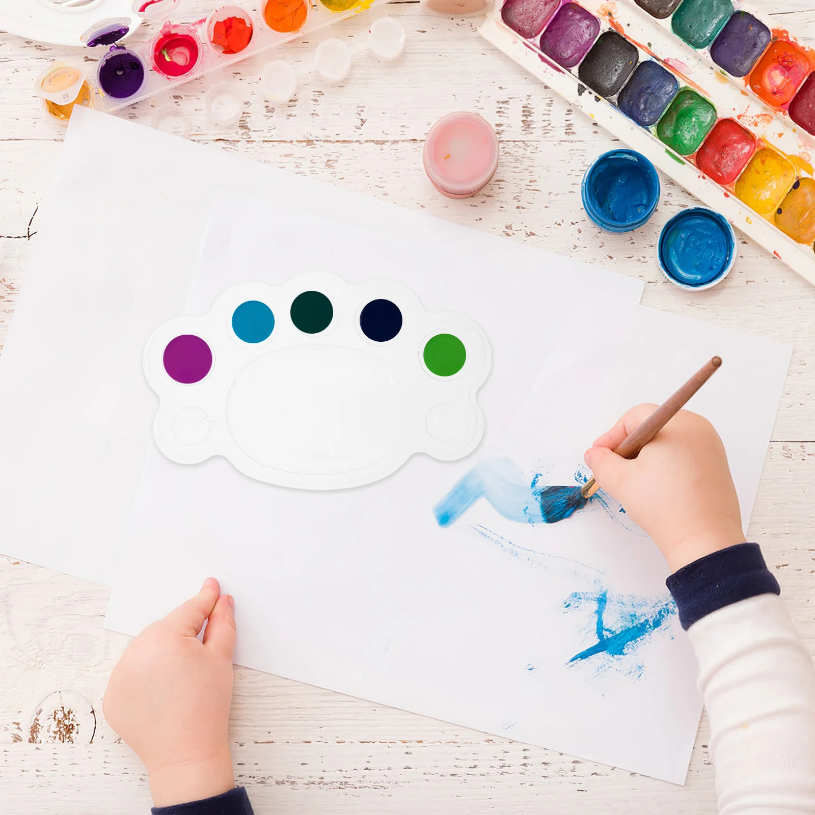 50Pcs Transparent Watercolor Palette Foot Design Easy Cleanup Mixing Tray for Artists Transparent Watercolor Palette
50Pcs Transparent Watercolor Palette Foot Design Easy Cleanup Mixing Tray for Artists Transparent Watercolor Palette