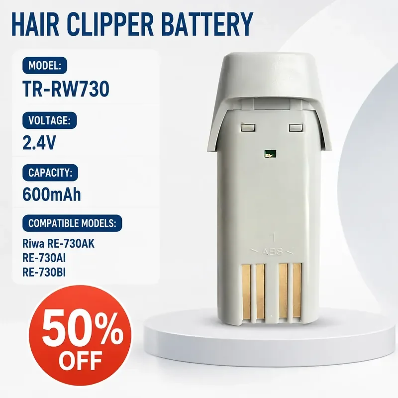 For Riwa RE-730AK RE-730AI RE-730BI Haircut Clipper Replacement Battery
For Riwa RE-730AK RE-730AI RE-730BI Haircut Clipper Replacement Battery