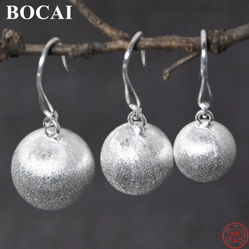 Серьги-капли BOCAI S925 из стерлингового серебра, процесс рисования, матовая поверхность, полая сфера, зажимы для ушей, ювелирные изделия из чистого аргентума для женщин
Серьги-капли BOCAI S925 из стерлингового серебра, процесс рисования, матовая поверхность, полая сфера, зажимы для ушей, ювелирные изделия из чистого аргентума для женщин