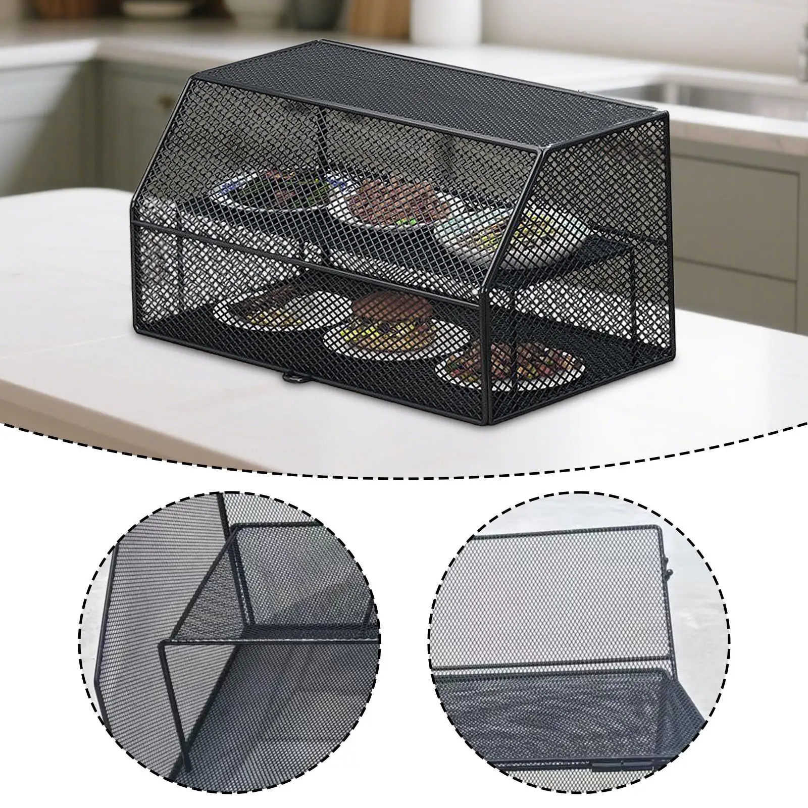 Kitchen Food Cover Small Cabinet Organizer Shelf Food Protector Bread Box Serving Dish Cover for Pantry Table Kitchen Counter
Kitchen Food Cover Small Cabinet Organizer Shelf Food Protector Bread Box Serving Dish Cover for Pantry Table Kitchen Counter