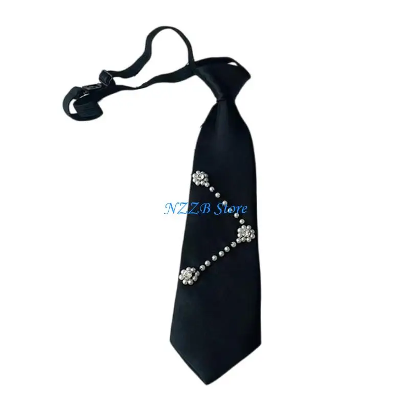 T21F Jk Uniform Black Ties with Pearls Detachable Collar Japan Jk seifuku Cosplay Pre-tied Tie Schoolgirl JK Suit Neckwear
T21F Jk Uniform Black Ties with Pearls Detachable Collar Japan Jk seifuku Cosplay Pre-tied Tie Schoolgirl JK Suit Neckwear