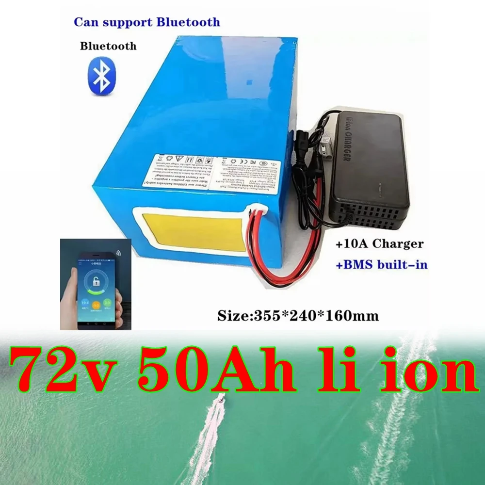 Литий-ионный аккумулятор Teswatts 72 В, 50 Ач с Bluetooth-приложением BMS + зарядное устройство 10 А
Литий-ионный аккумулятор Teswatts 72 В, 50 Ач с Bluetooth-приложением BMS + зарядное устройство 10 А