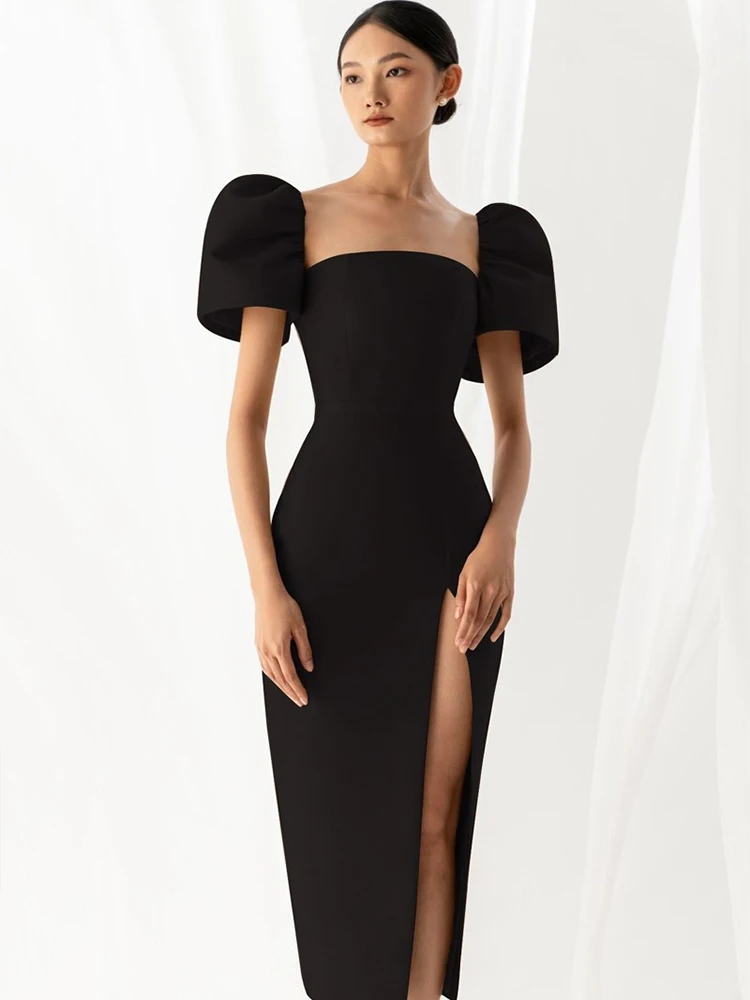 Elegant Black Evening Gown for Women Wedding Reception Party Host Split Red Bridal Drinking Ceremony Long Sleeve mid Waist
Elegant Black Evening Gown for Women Wedding Reception Party Host Split Red Bridal Drinking Ceremony Long Sleeve mid Waist