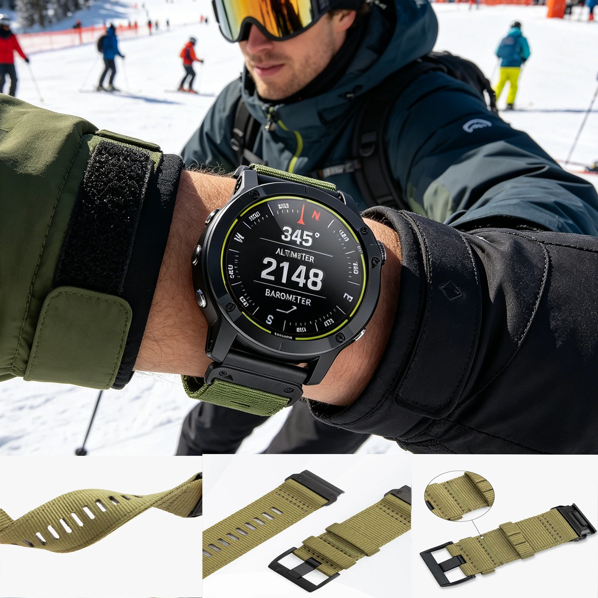Ремешок QuickFit для Garmin fenix 6 Pro 7 5 Plus 22 26 мм, для Garmin fenix 6X Pro 7X 5X 8 47 51 мм, Forerunner 935 945 3HR, нейлоновый ремешок на запястье
Ремешок QuickFit для Garmin fenix 6 Pro 7 5 Plus 22 26 мм, для Garmin fenix 6X Pro 7X 5X 8 47 51 мм, Forerunner 935 945 3HR, нейлоновый ремешок на запястье